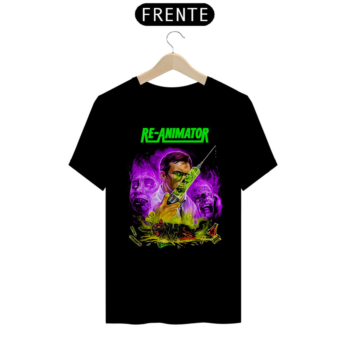 Nome do produto: Camiseta Re-Animator Estampa Filme Terror 