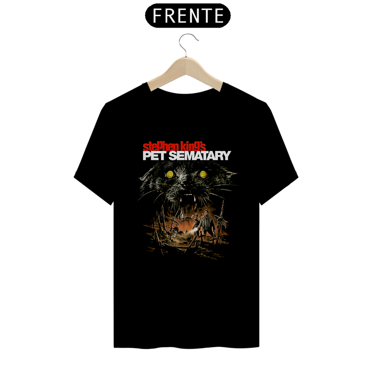 Nome do produto: Camiseta Cemitério Maldito Stephen King Estampa Filme Terror