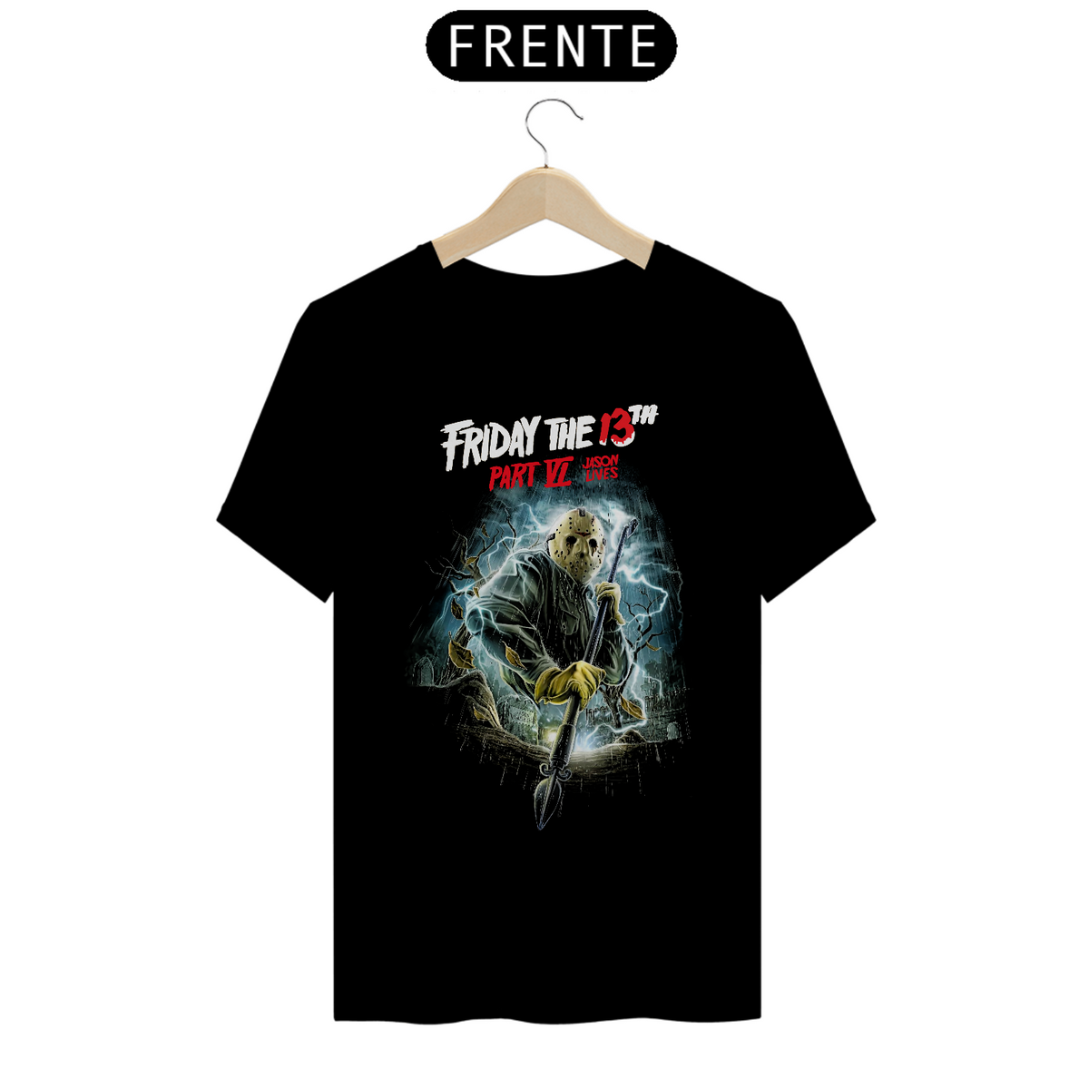 Nome do produto: Camiseta Sexta feira 13 Parte 6 Estampa Jason Filme Terror