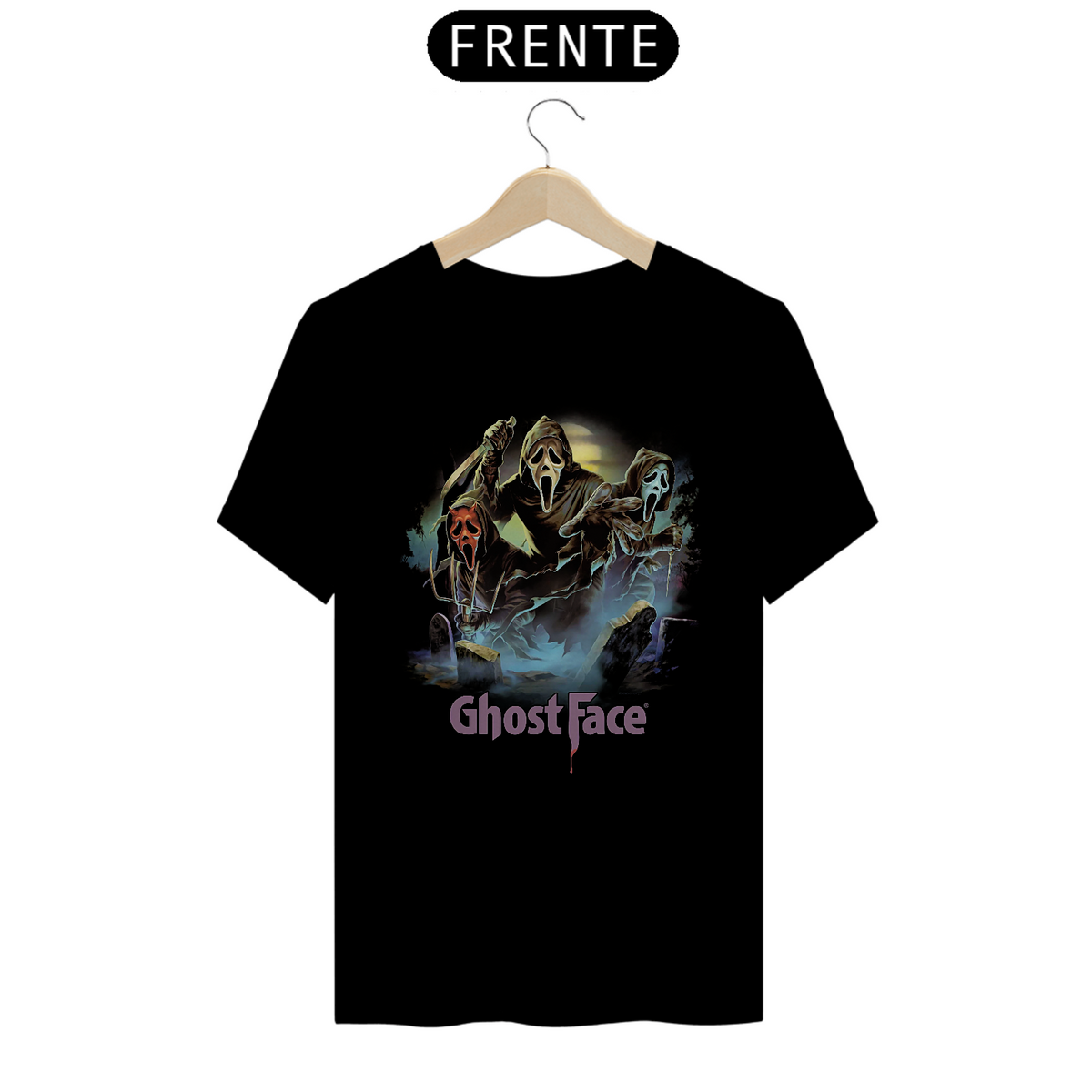 Nome do produto: Camiseta Ghostaface Pânico Filme Terror Estampa Exclusiva