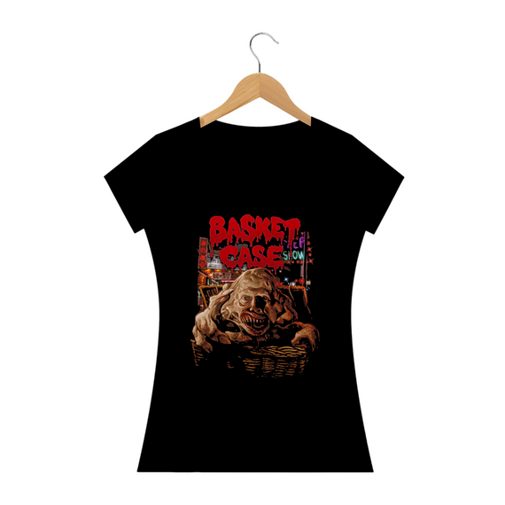 Camiseta Feminina O Mistério do Cesto Estampa Filme Terror