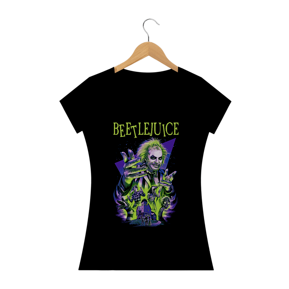 Nome do produto: Camiseta Feminina Beetlejuice Filme Estampa Filme