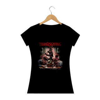 Camiseta Feminina Feriado Sangrento Estampa Filme Terror