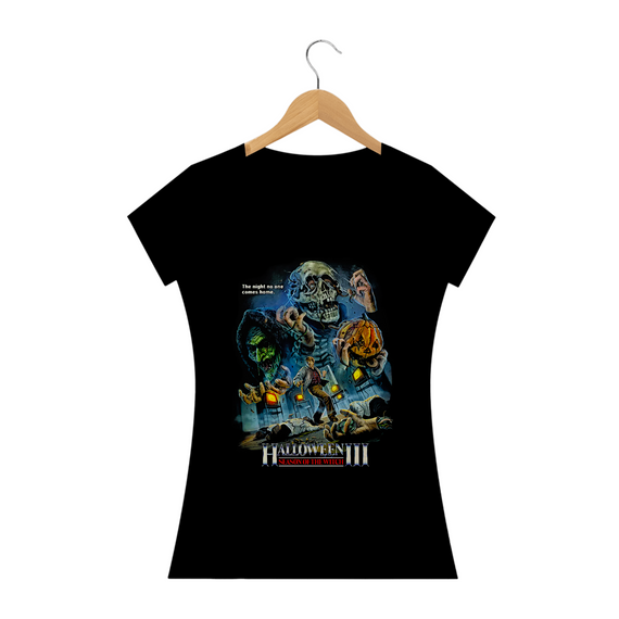 Camiseta Feminina Halloween 3 Estampa Filme Terror