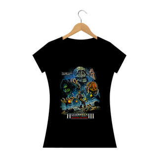 Camiseta Feminina Halloween 3 Estampa Filme Terror