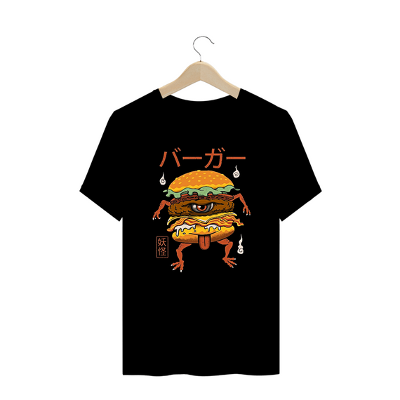 Camiseta Plus Size hambúrguer Yokai Estampa Japonesa