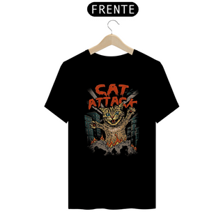 Camiseta Gato Ataque Estampa Japonesa