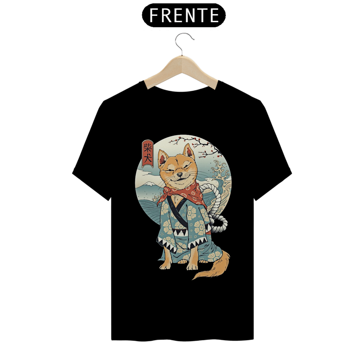 Nome do produto: Camiseta Shiba Estampa Japonesa