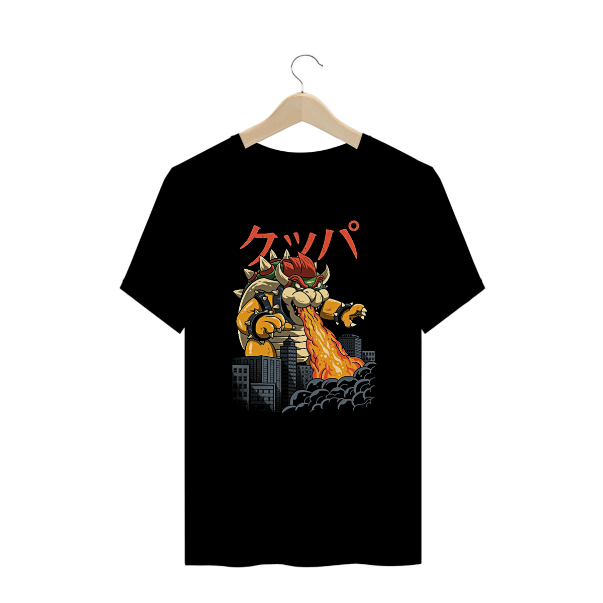 Nome do produto: Camiseta Plus Size Bowser Koopa Zilla Estampa Japonesa GAME GEEK