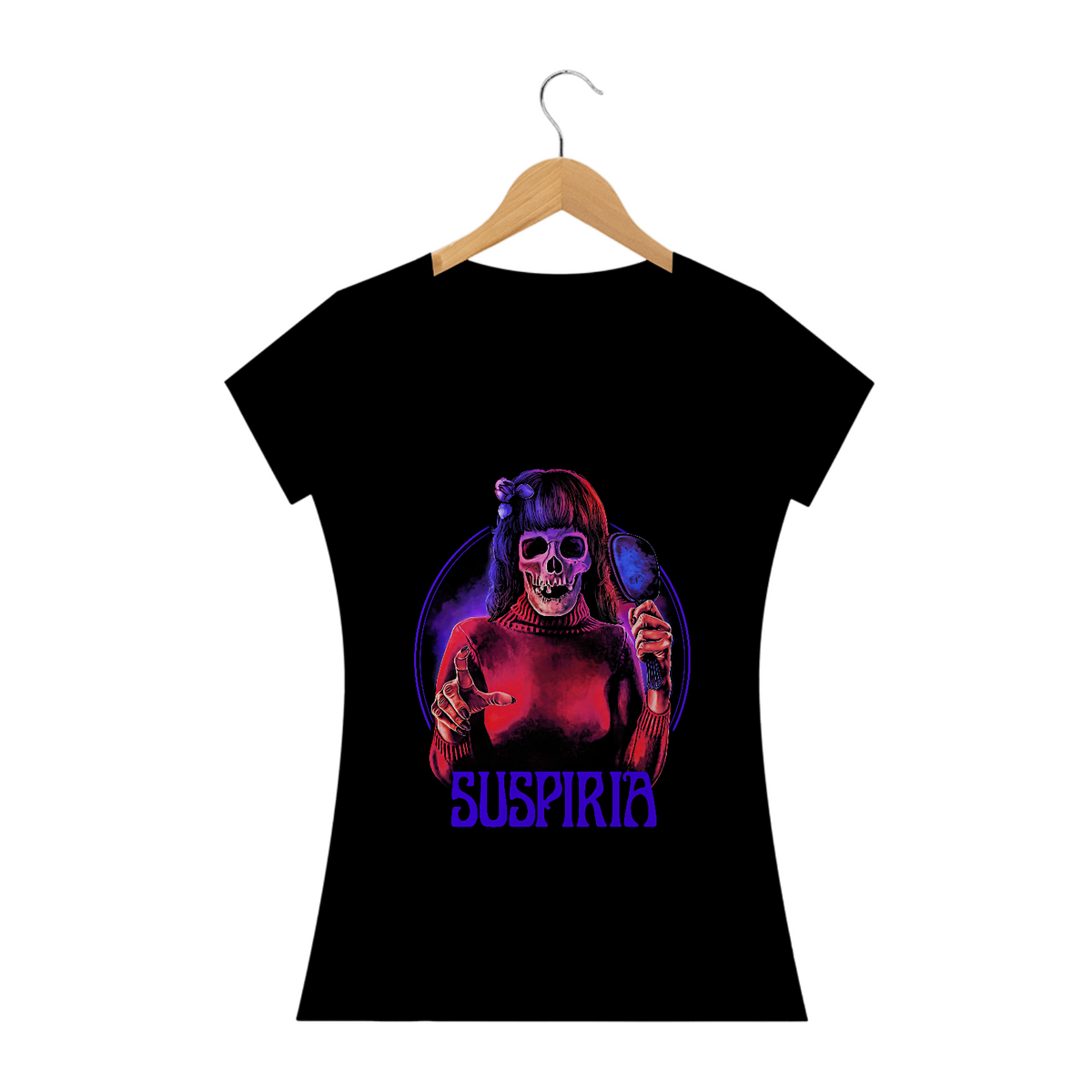 Nome do produto: Camiseta Feminina Suspiria Estampa Filme Terror