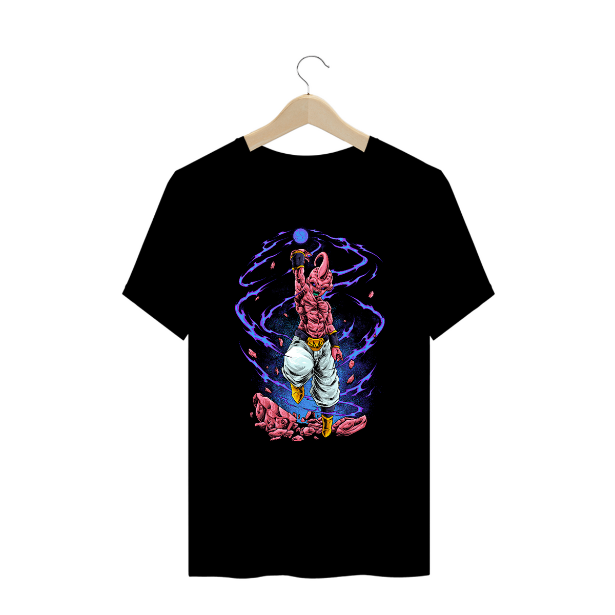 Nome do produto: Camiseta Plus Size Explosão de Energia Majin Boo Kid - Dragon Ball Z Estampa Anime