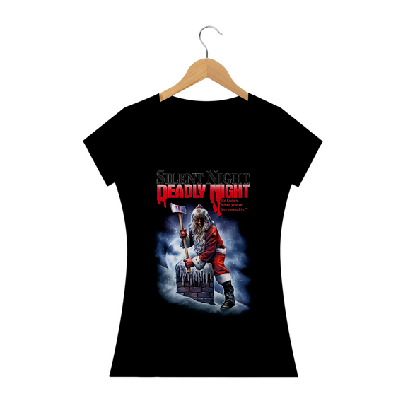 Camiseta Feminina Natal Sangrento Estampa 5# Filme Terror 