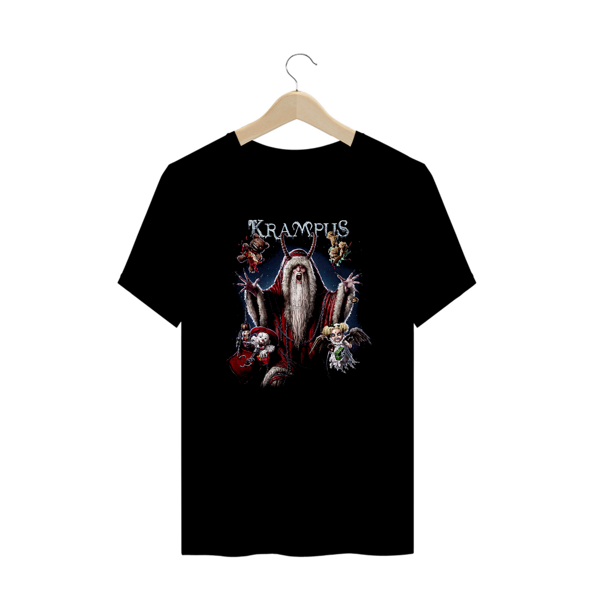 Nome do produto: Camiseta Plus Size Krampus Filme Terror Estampa Exclusiva