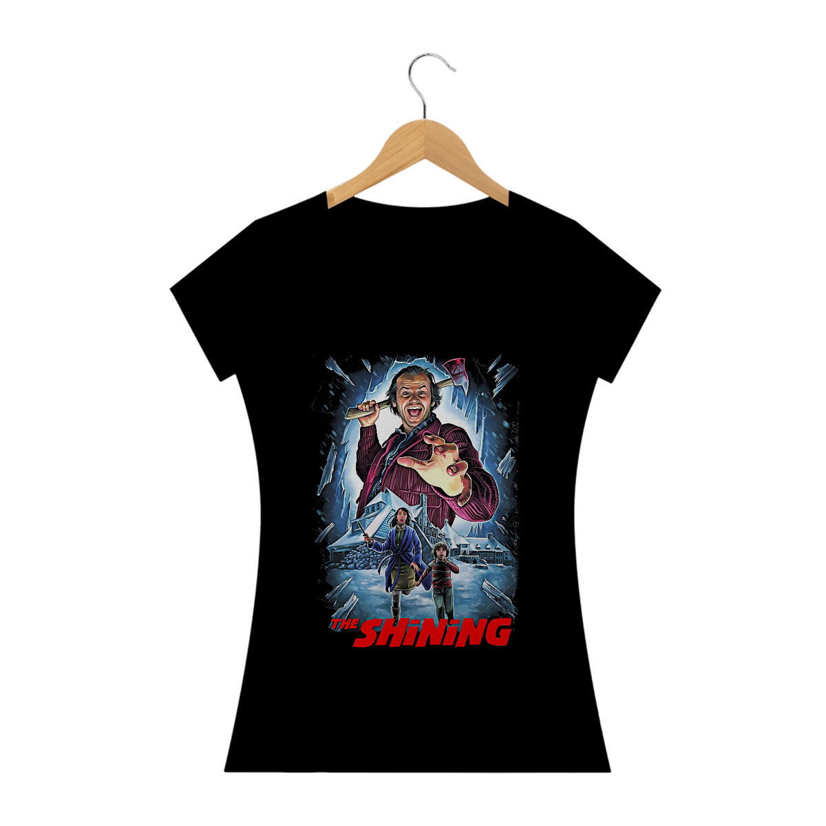 Nome do produto: Camiseta Feminina O Iluminado Estampa Filme Terror 