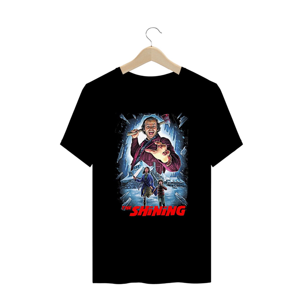 Nome do produto: Camiseta Plus Size O Iluminado Filme Terror Estampa Exclusiva