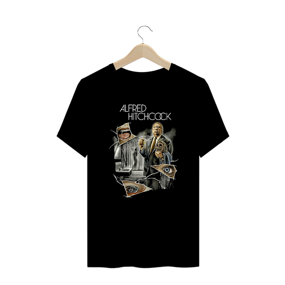 Camiseta Plus Size Alfred Hitchcock Filme Terror Estampa Exclusiva