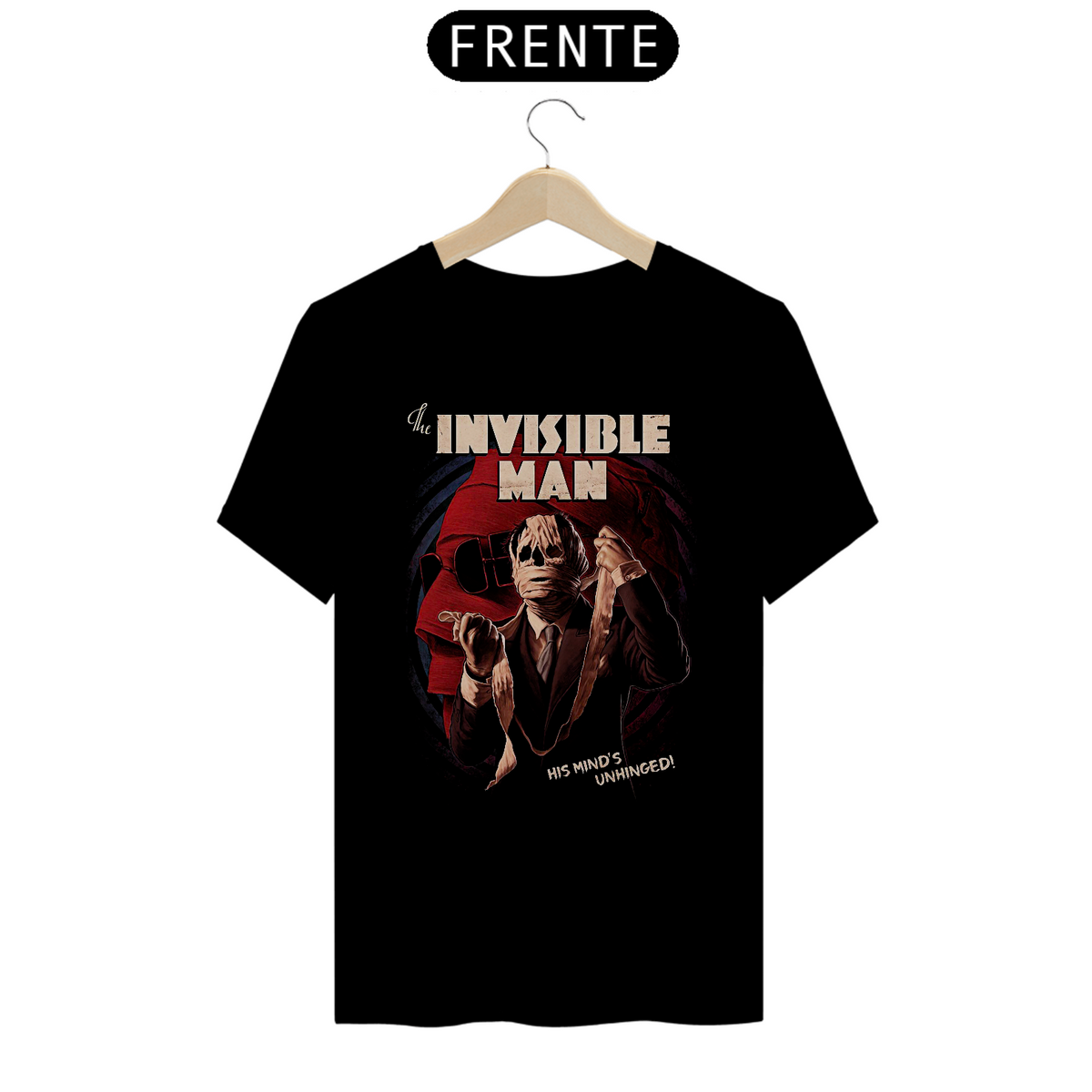 Nome do produto: Camiseta O Homem Invisível Estampa Filme Terror 