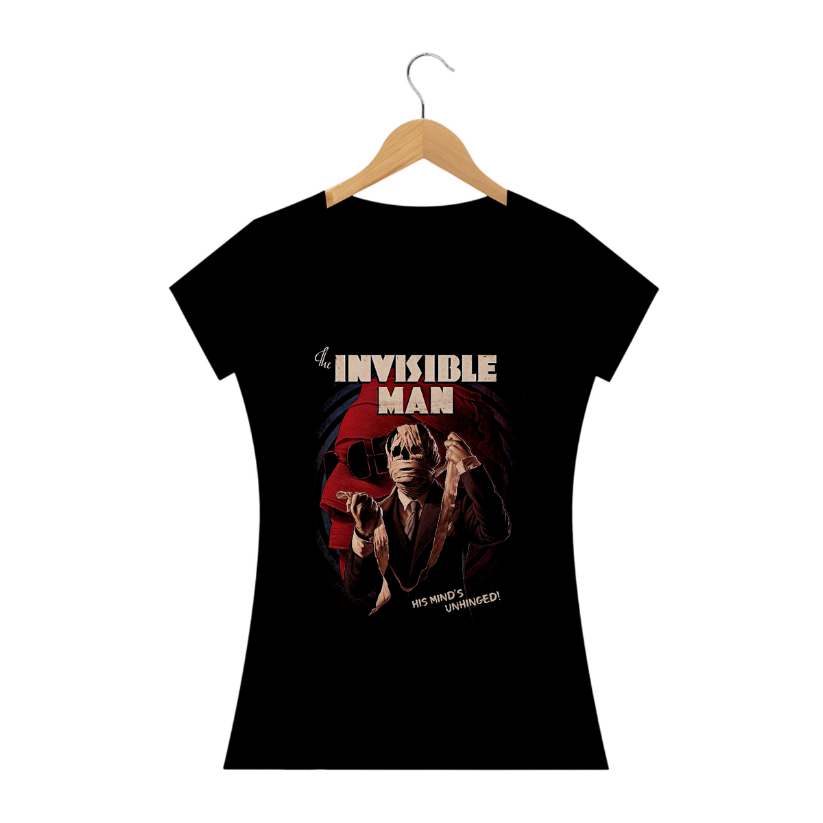 Nome do produto: Camiseta Feminina O Homem Invisível Estampa Filme Terror 