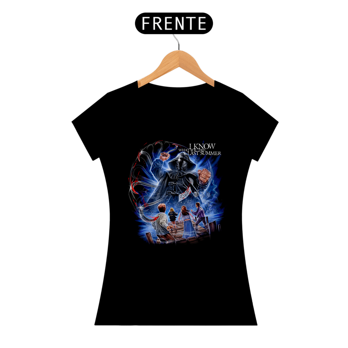 Nome do produto: Camiseta Feminina Eu Sei O Que Vocês Fizeram no Verão Passado Estampa Filme Terror