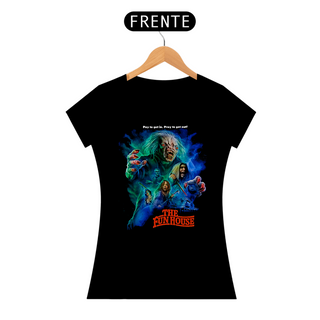 Nome do produtoCamiseta Feminina Pague para Entrar, Reze para Sair Estampa Filme Terror