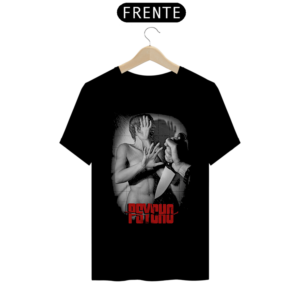 Nome do produto: Camiseta Psicose Estampa Filme Terror