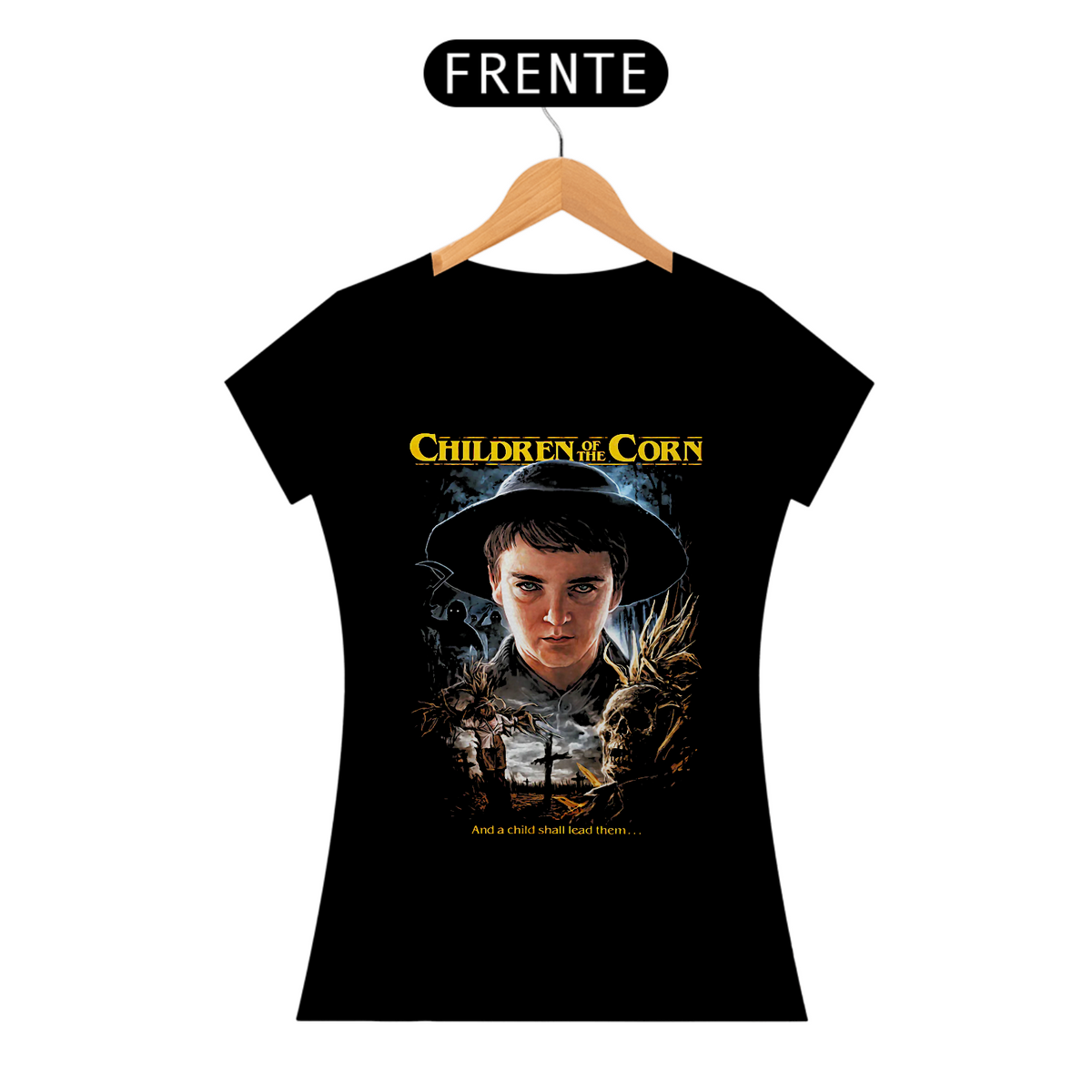 Nome do produto: Camiseta Feminina Colheita Maldita Estampa Filme Terror