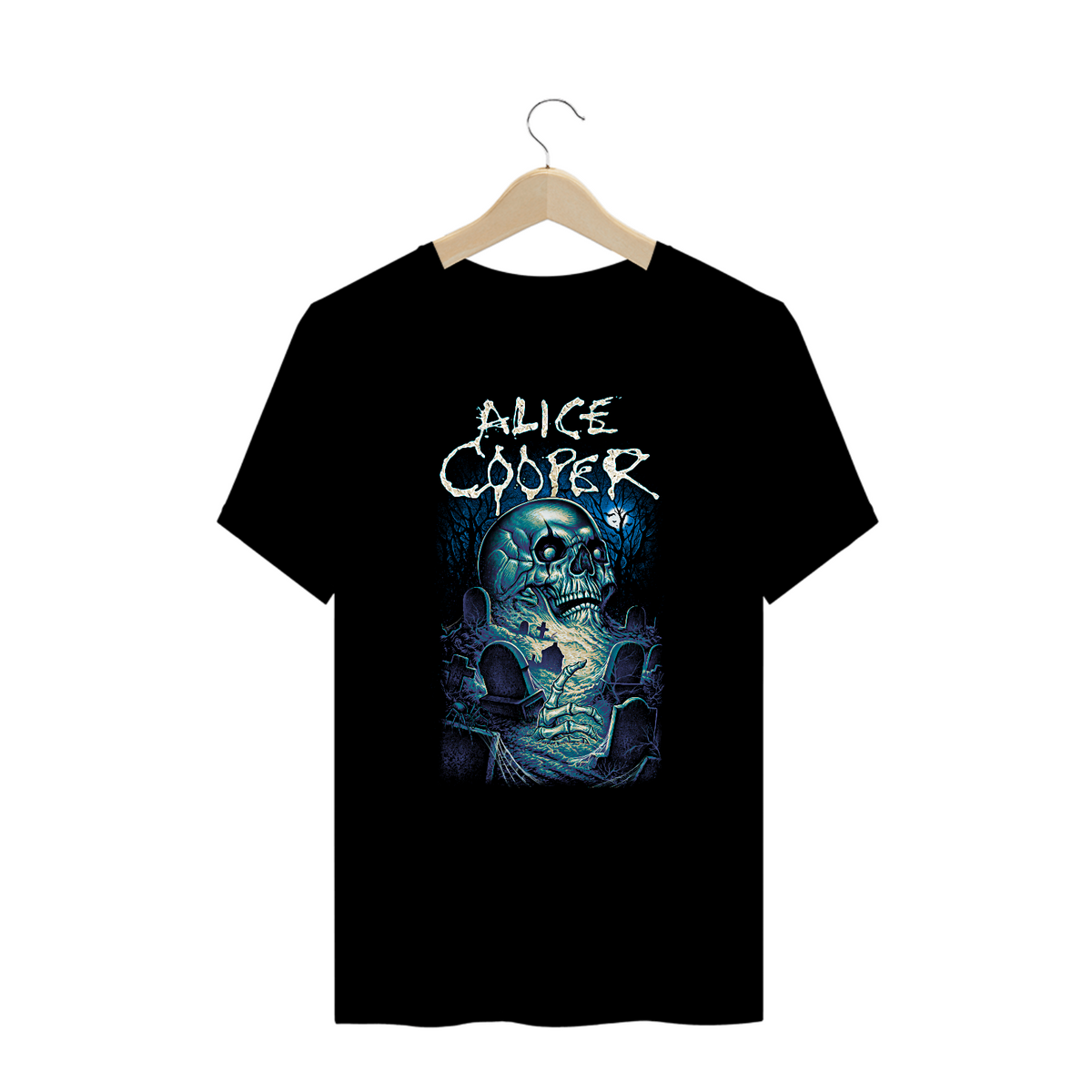 Nome do produto: Camiseta Plus Size Alice Cooper Estampa ROCK