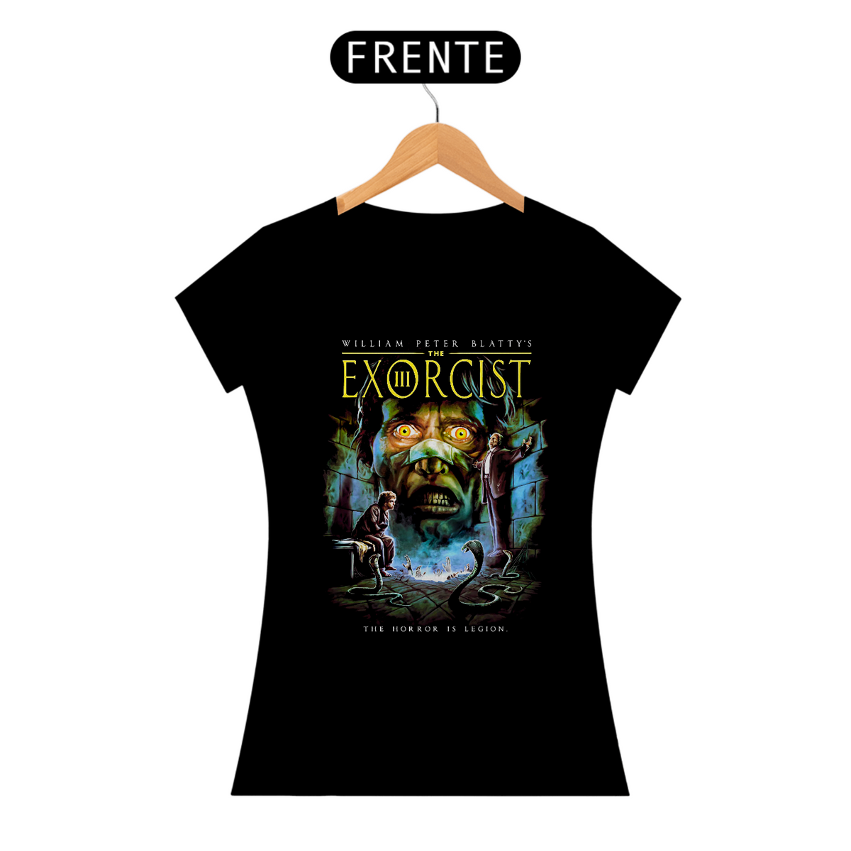 Nome do produto: Camiseta Feminina O Exorcista 3 Estampa Filme Terror