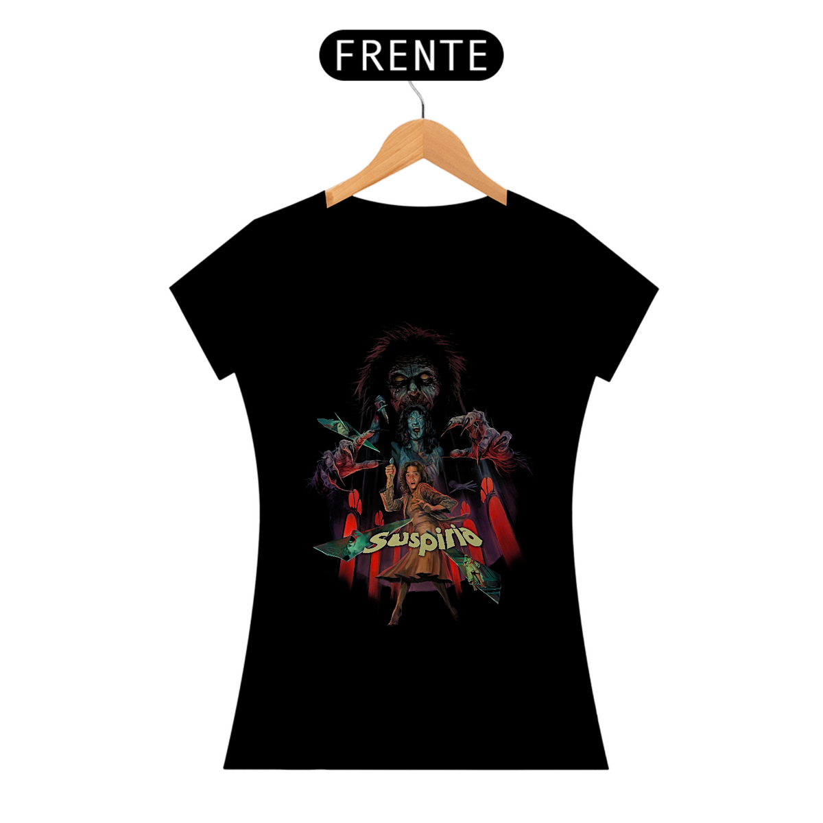 Nome do produto: Camiseta Feminina Suspiria Estampa Filme Terror
