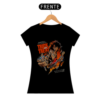 Camiseta Feminina O Rock do Dia das Bruxas Estampa Filme Terror