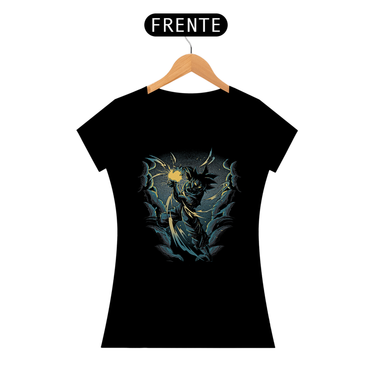 Nome do produto: Camiseta Feminina Goku Kamehameha - Dragon Ball Z Estampa Anime