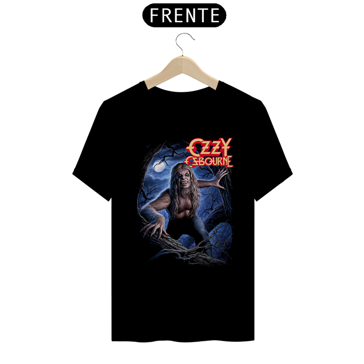 Nome do produto: Camiseta Ozzy Osbourne Lobisomem Estampa ROCK