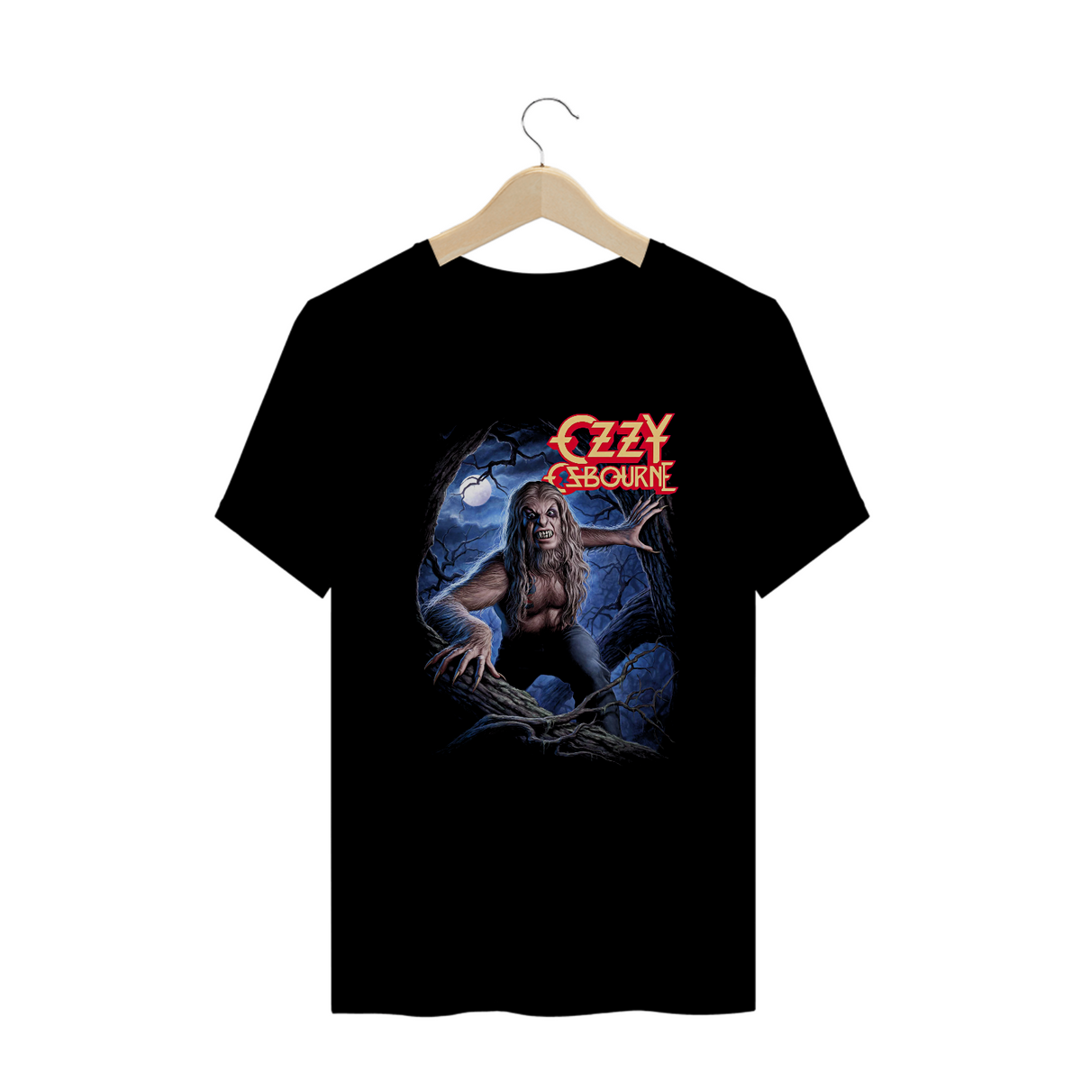 Nome do produto: Camiseta Plus Size Ozzy Osbourne Lobisomem Estampa ROCK