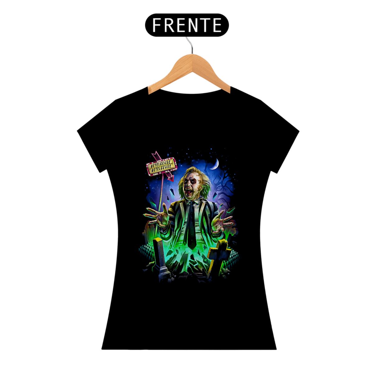 Nome do produto: Camiseta Feminina Os fantasmas se Divertem Estampa Filme Terror