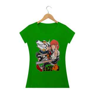 Nome do produtoCamiseta Feminina Chainsaw man Estampa Anime