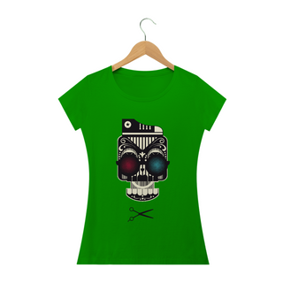 Nome do produtoCamiseta El Barbeiro Caveira Mexicana Feminino