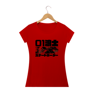 Nome do produtoCamiseta Feminina Skatista Samurai Estampa Japonesa