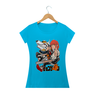 Nome do produtoCamiseta Feminina Chainsaw man Estampa Anime