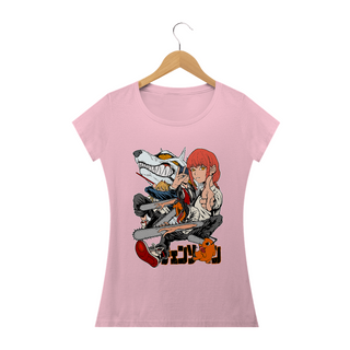 Nome do produtoCamiseta Feminina Chainsaw man Estampa Anime