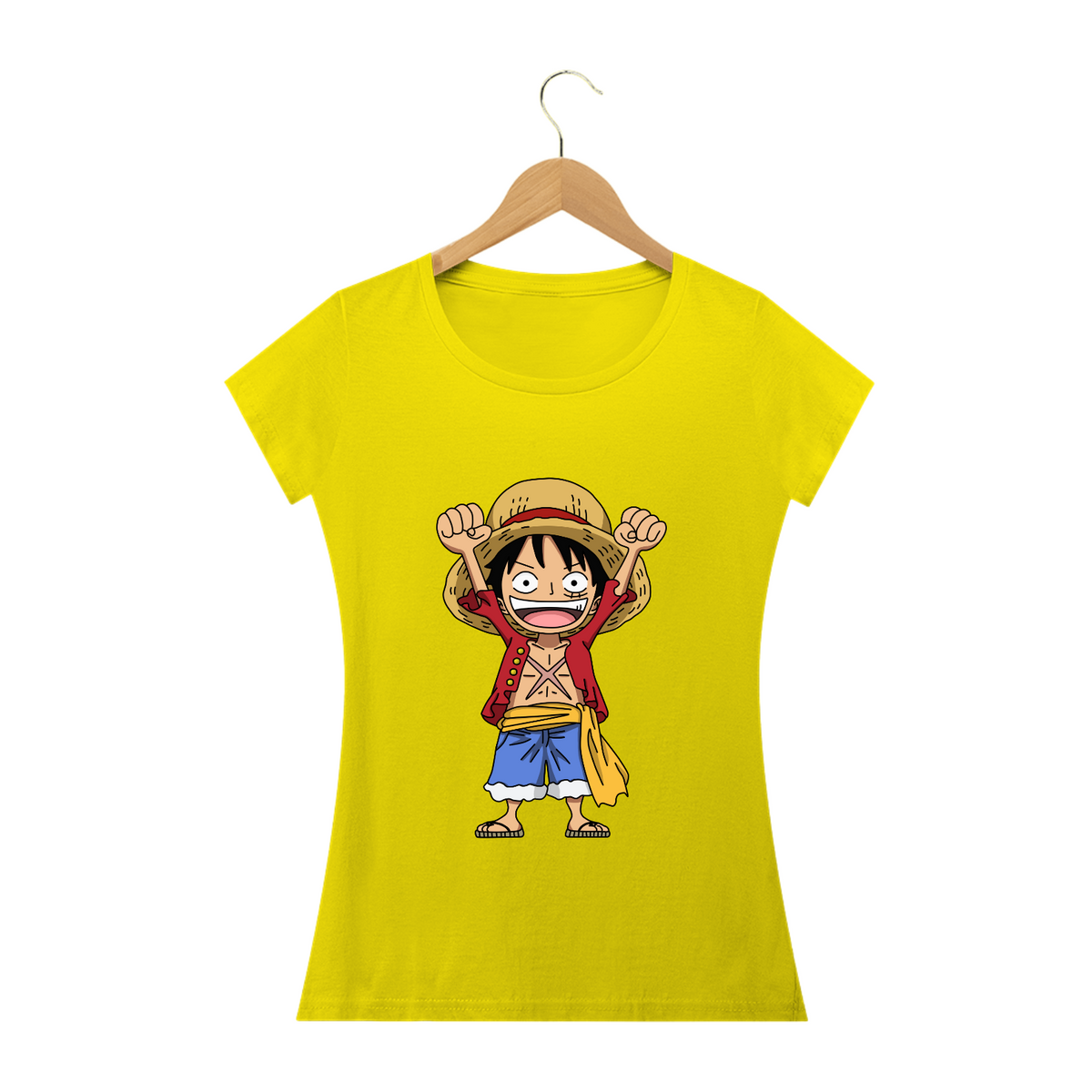 Nome do produto: Camiseta Baby Long - Luffy Chibi One Piece