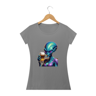 Nome do produtoCamiseta Alien Mulher  Bebendo Cerveja Space182