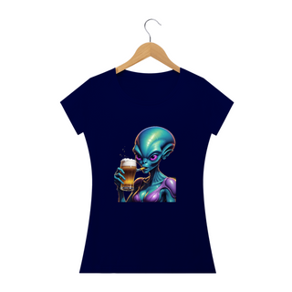 Nome do produtoCamiseta Alien Mulher  Bebendo Cerveja Space182