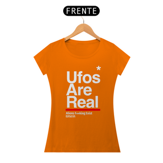 Nome do produtoCamiseta Ufos Are Real Feminina Fonte Branca