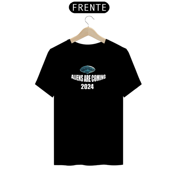 Camiseta Aliens Are Coming 2024   Versão 1, Oficial Space182