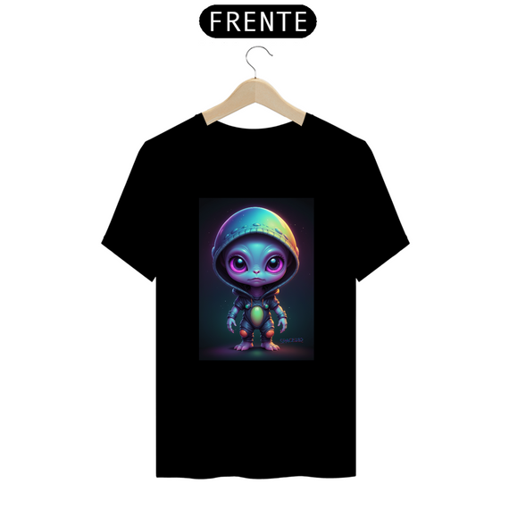 Camiseta Space182  Prime   Alien Com Capuz  e  Fundo 