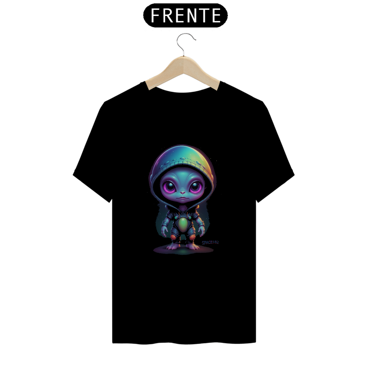 Nome do produto: Camiseta Space182 Quality   Alien Com Capuz Sem Fundo SUPER PROMOÇÃO