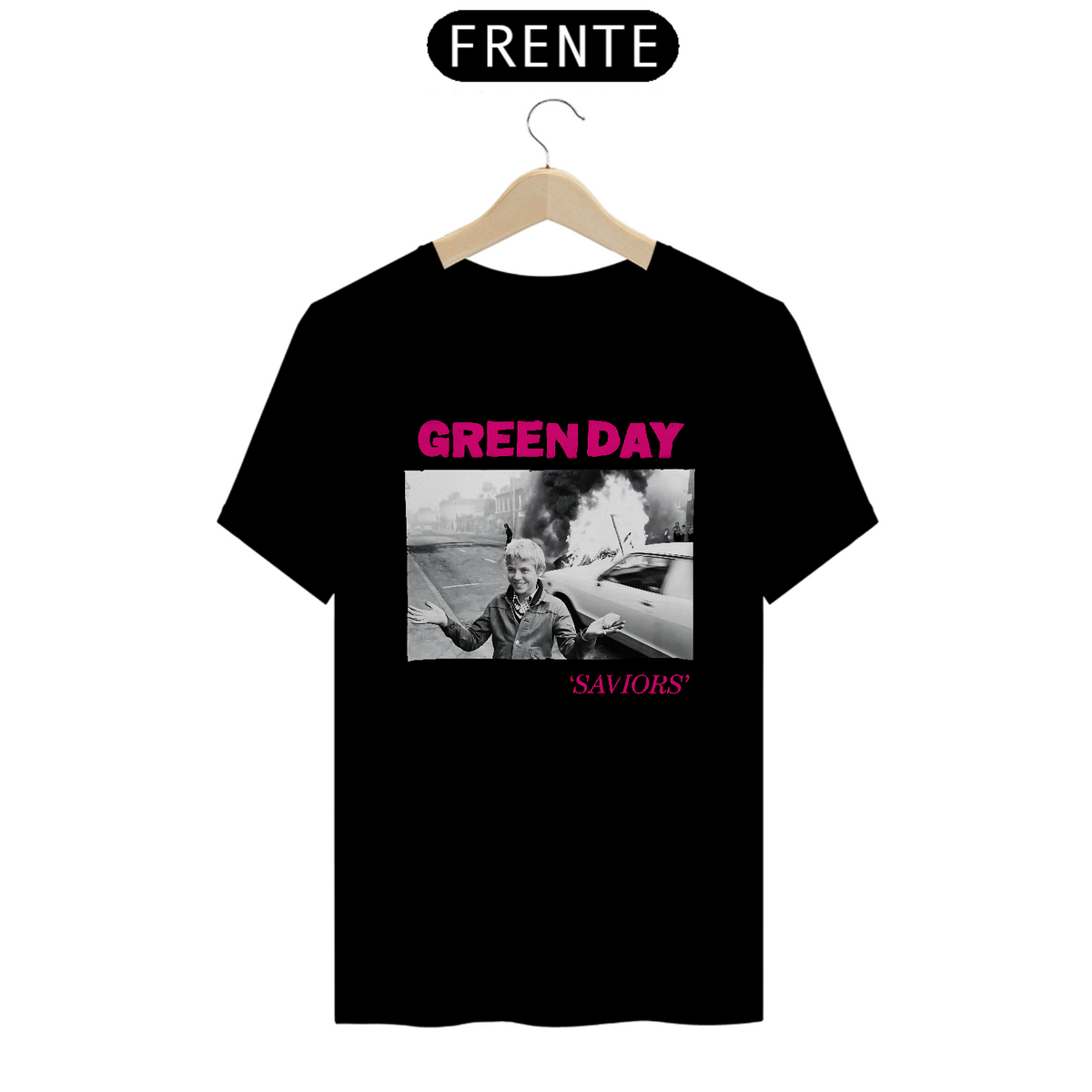Nome do produto: Camiseta Green Day  Novo Album  Saviors 2024