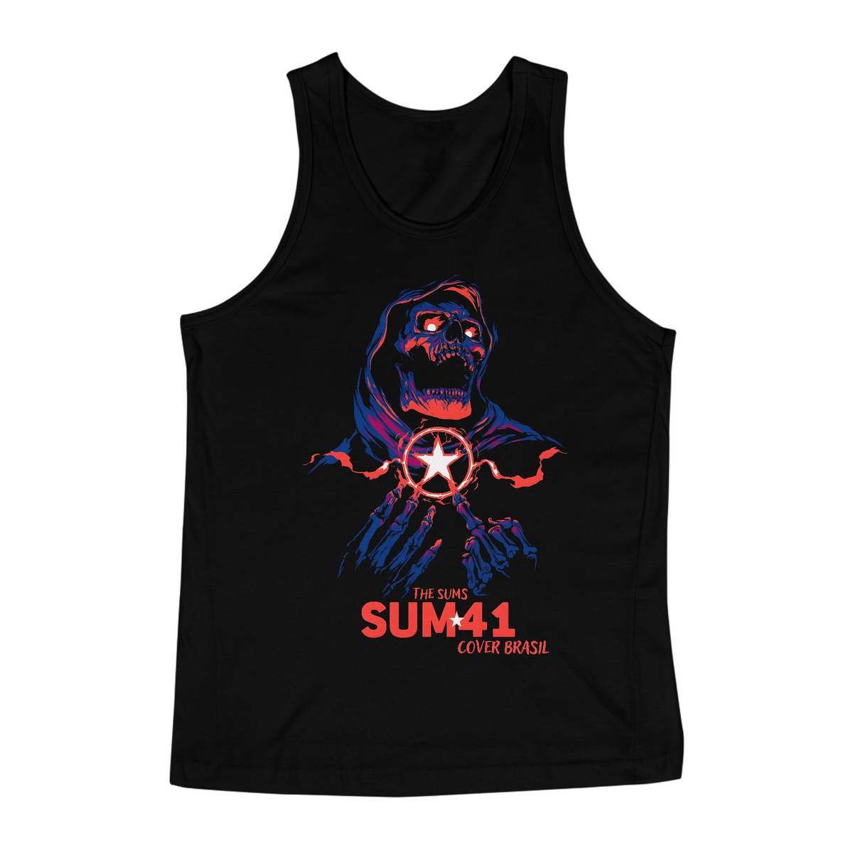Nome do produto: Camiseta Regata Sum 41 Cover Brasil
