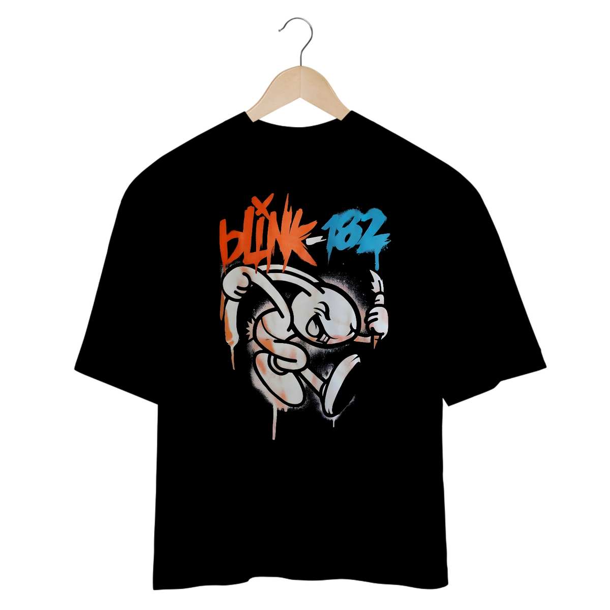 Nome do produto: Camiseta blink 182 Bunny Oversized 100 Por Cento Algodão Fio 20.1 penteado e gramatura de 220g. SUPER PROMOÇÃO 