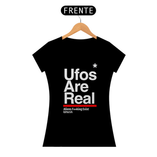 Camiseta Ufos Are Real Feminina Fonte Branca